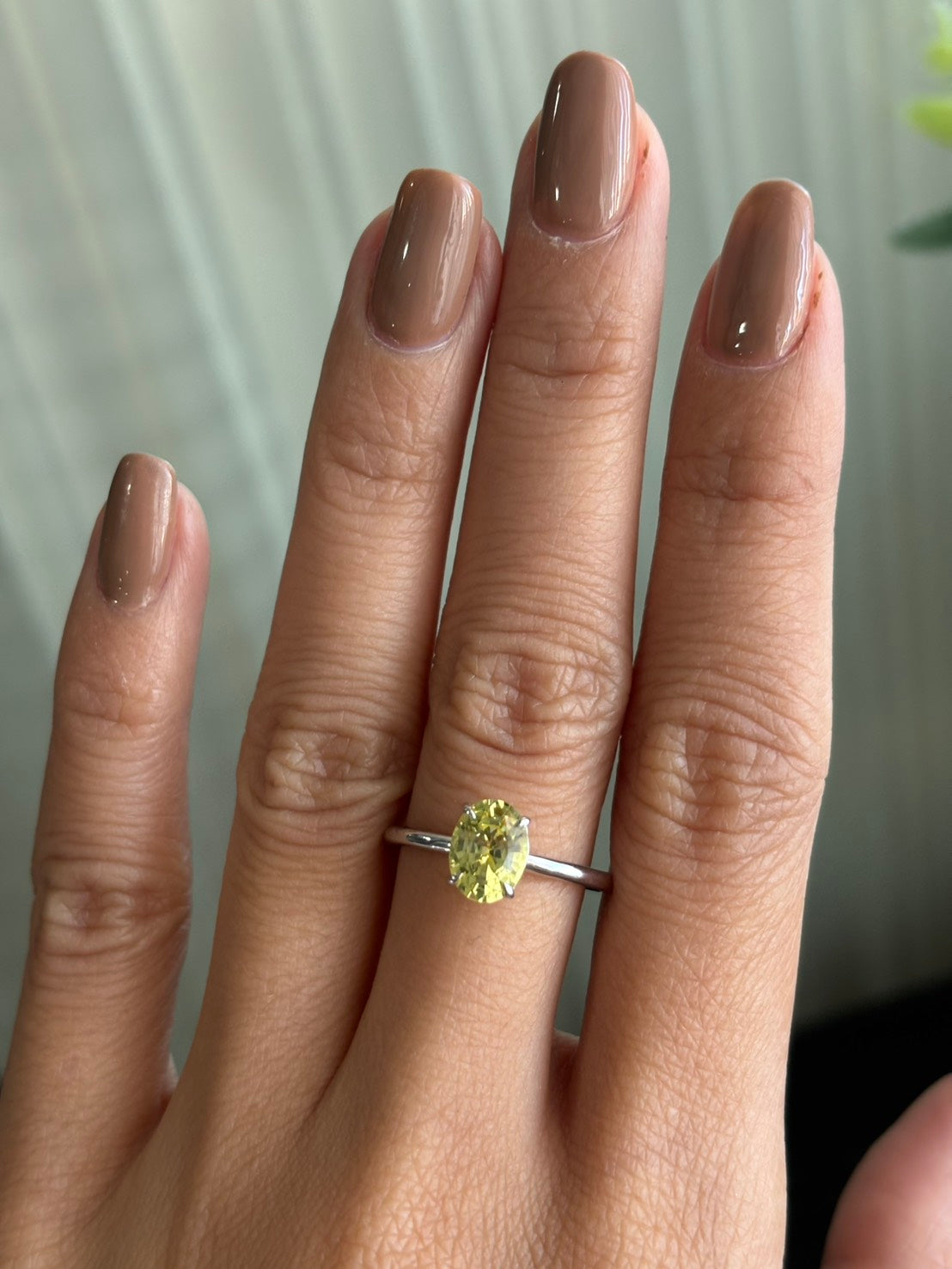 1.70ct Oval Yellow Sapphire Ring