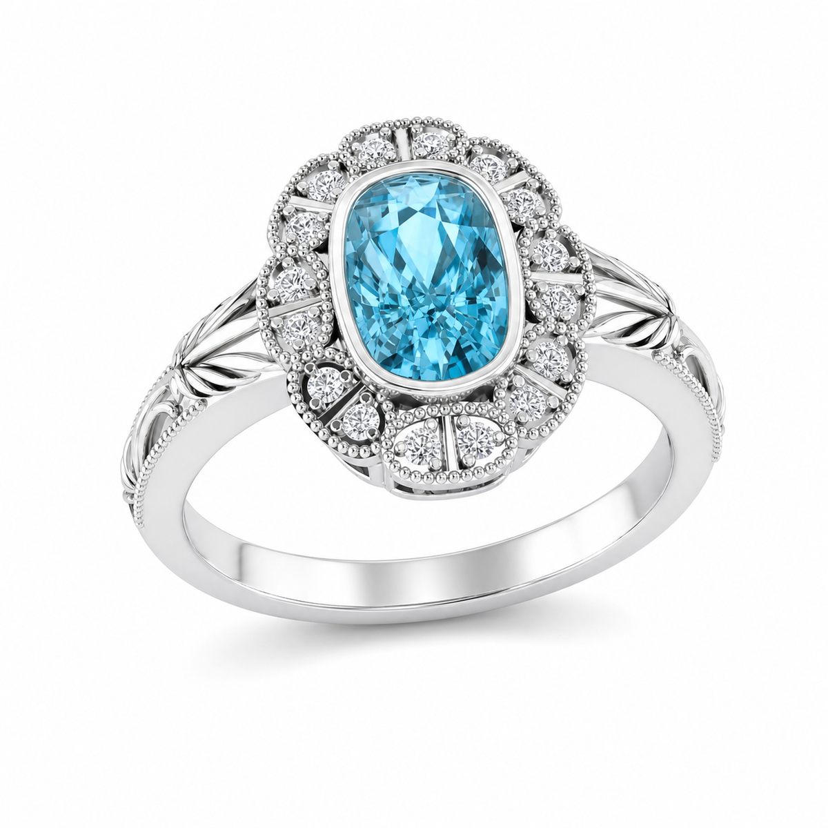 Blue Diamond Ring