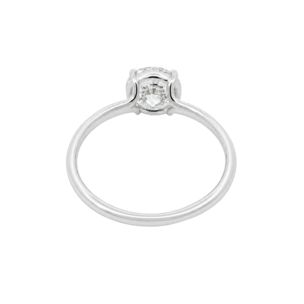 Floating Halo 1 Carat Round Lab Grown Diamond Ring