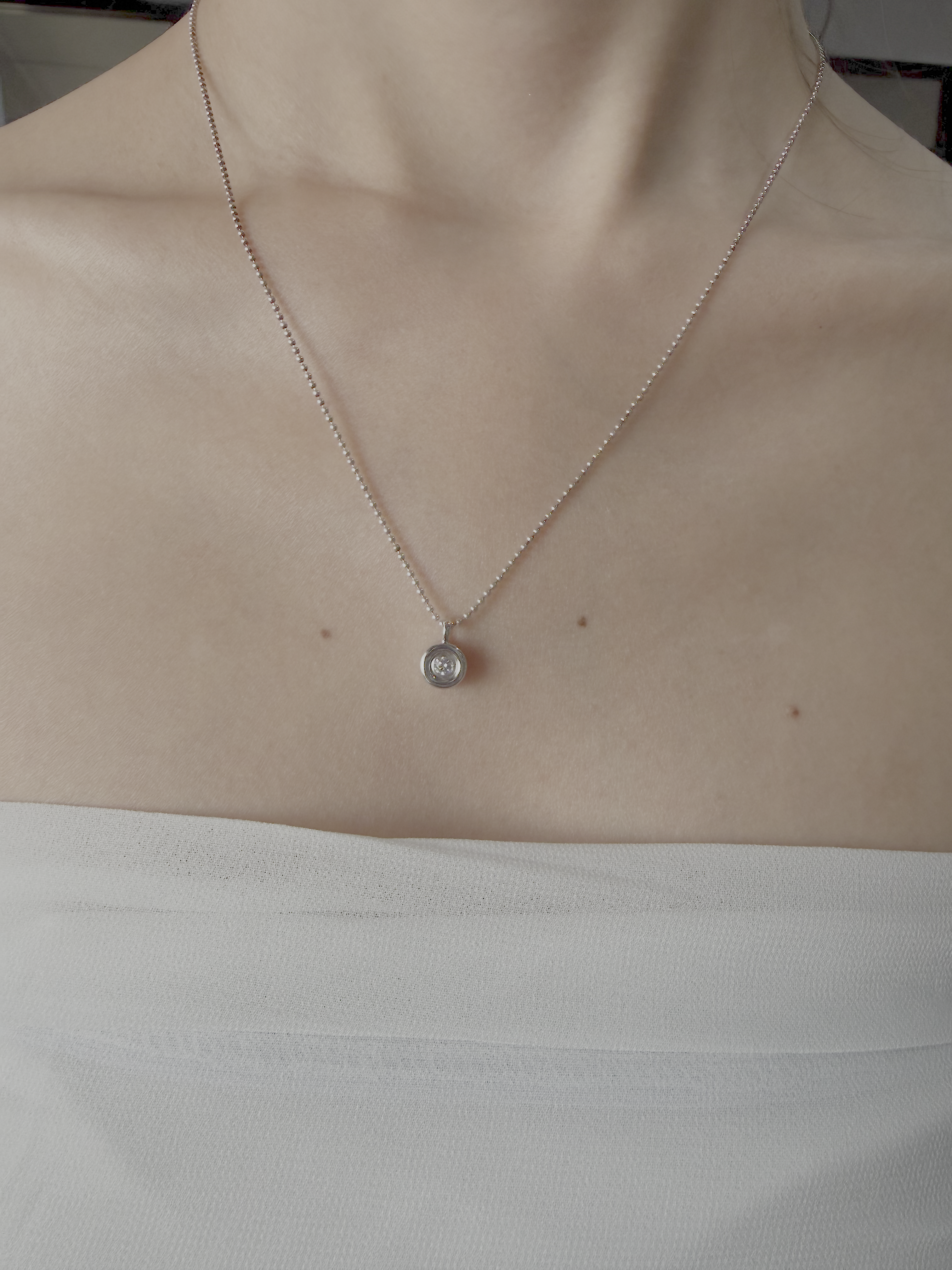 Bezel Diamond Pendant