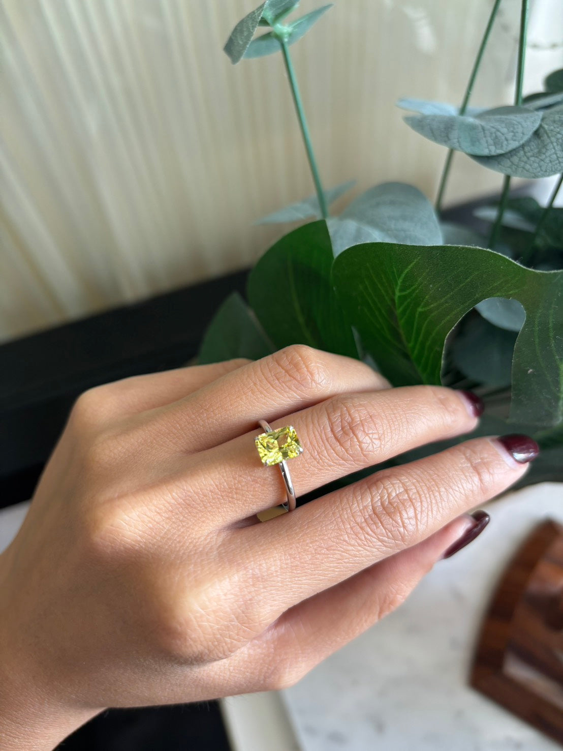 2.00ct Radiant Yellow Sapphire Ring