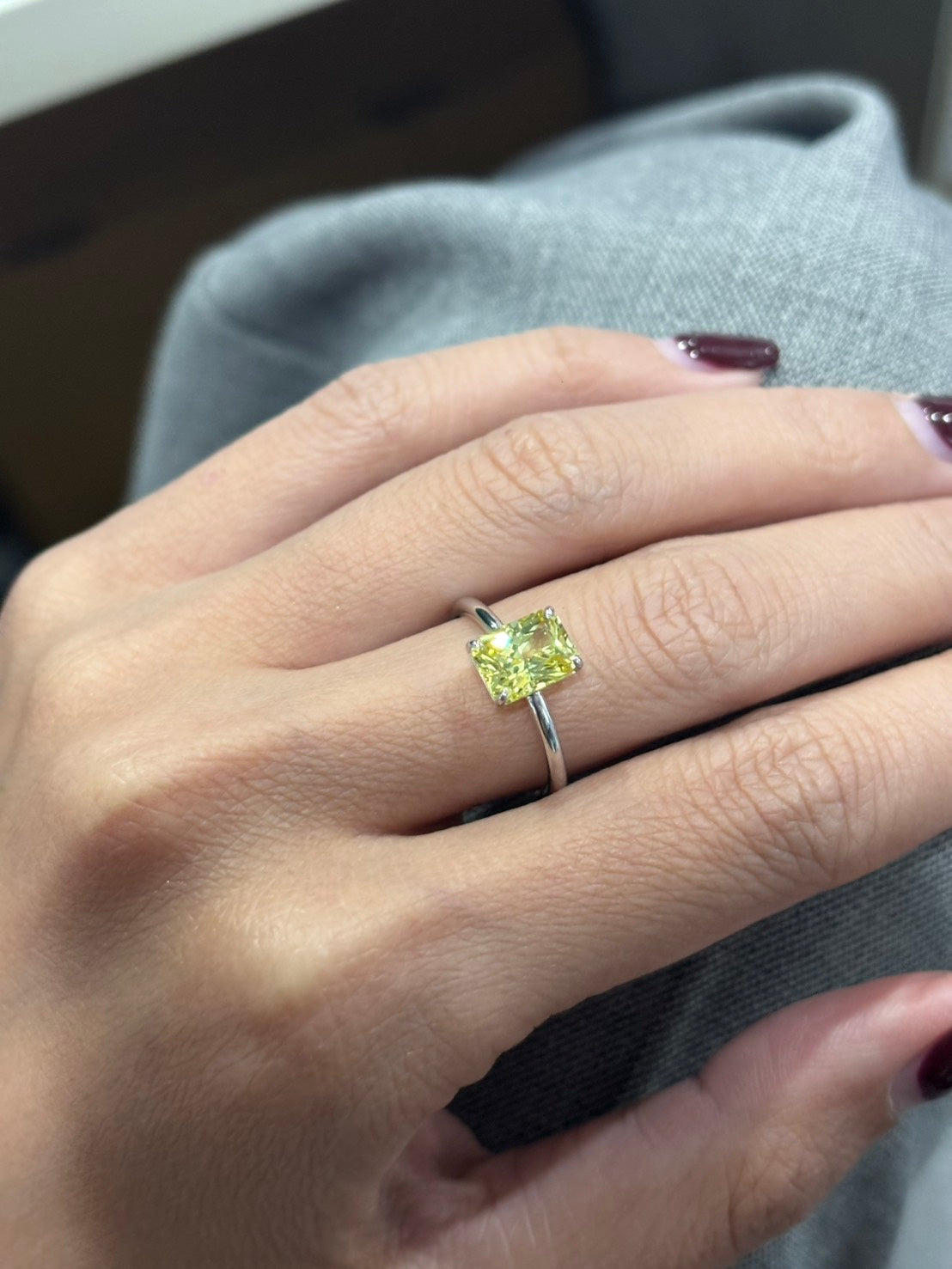 2.00ct Radiant Yellow Sapphire Ring
