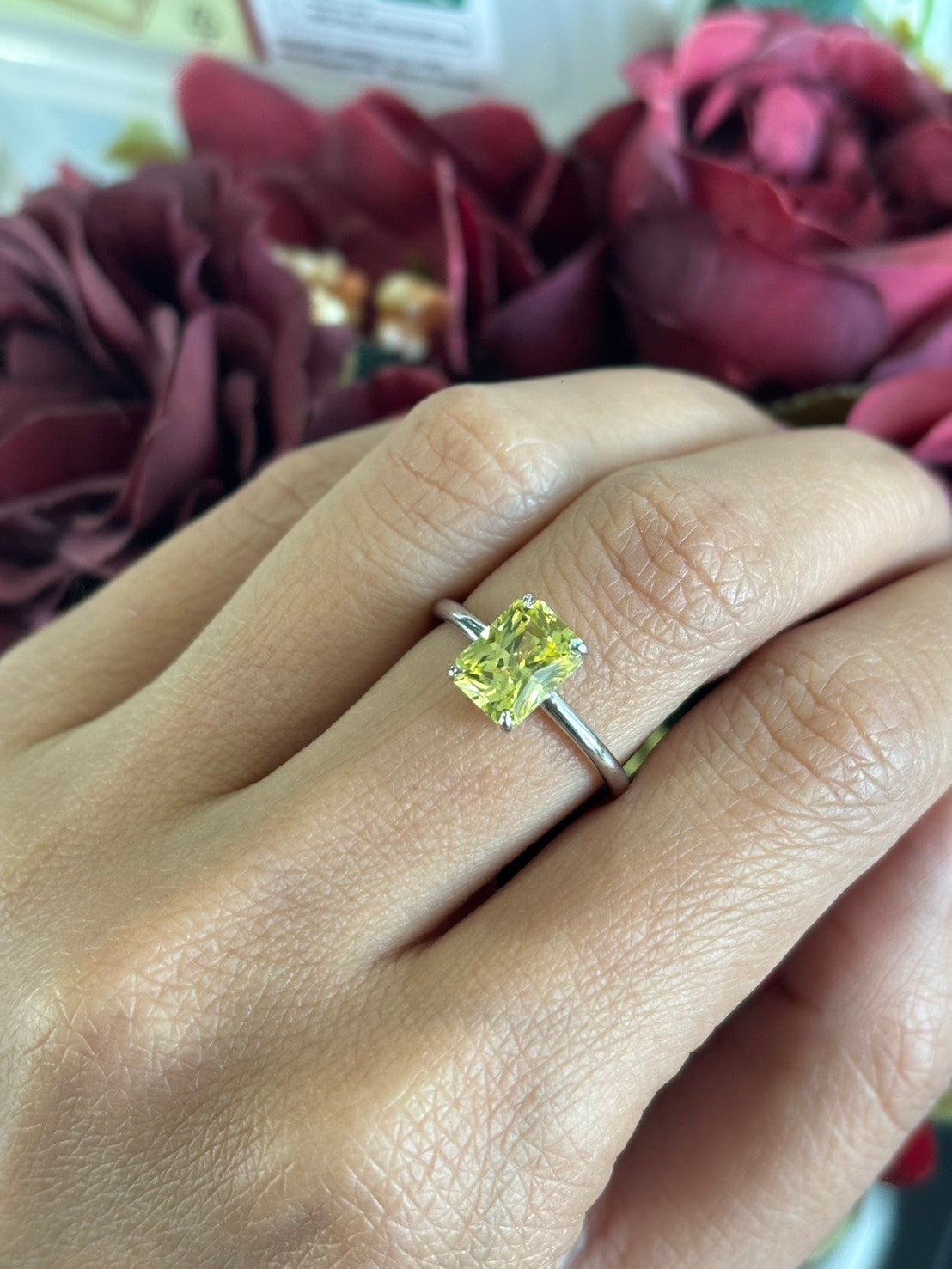 2.00ct Radiant Yellow Sapphire Ring