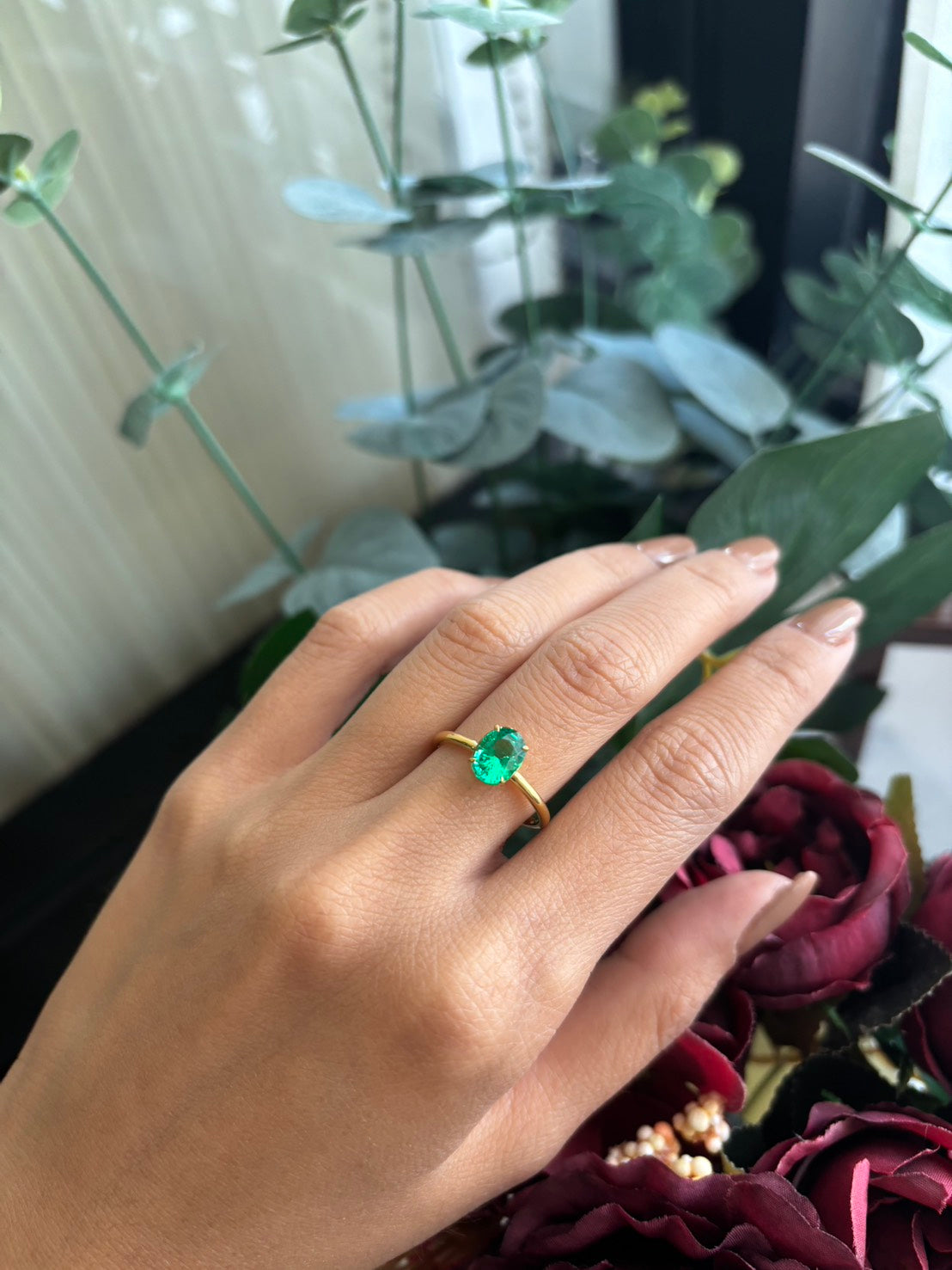 1.00ct+ Oval Emerald Ring