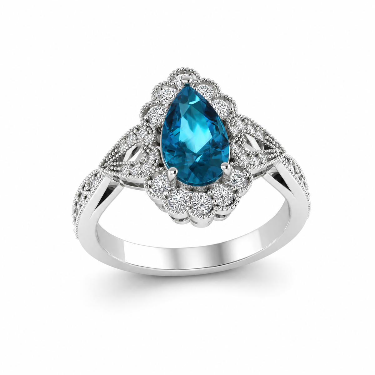 Blue Diamond Ring