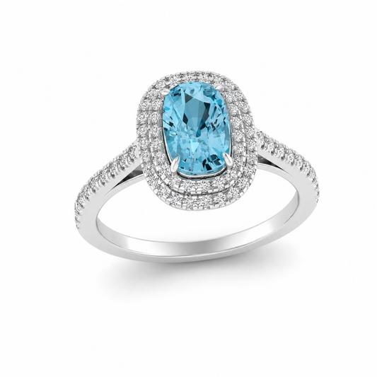 Blue Diamond Ring