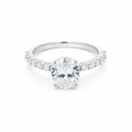 Oval Moissanite Pavé Ring
