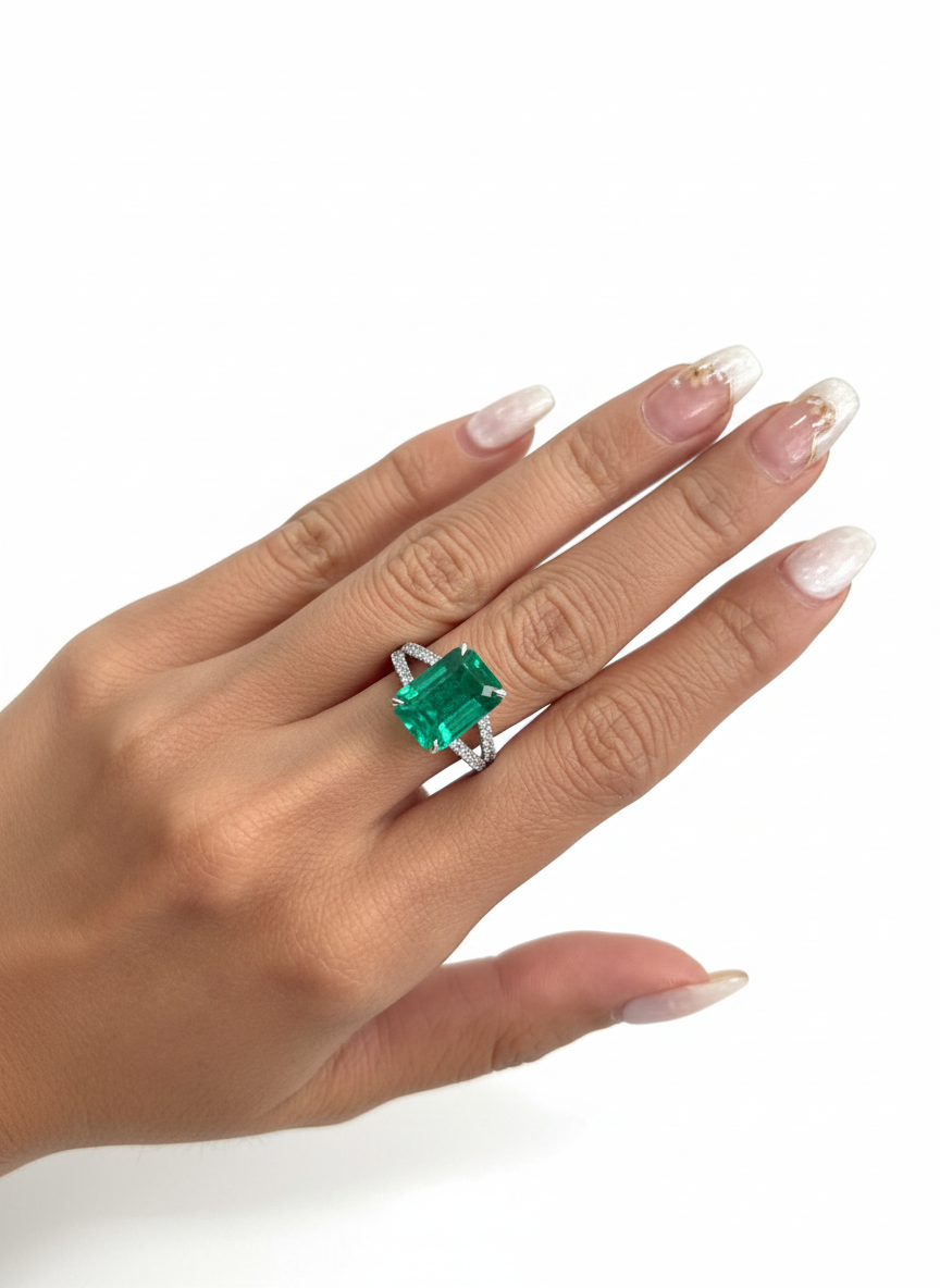 Statement Emerald Cocktail Ring