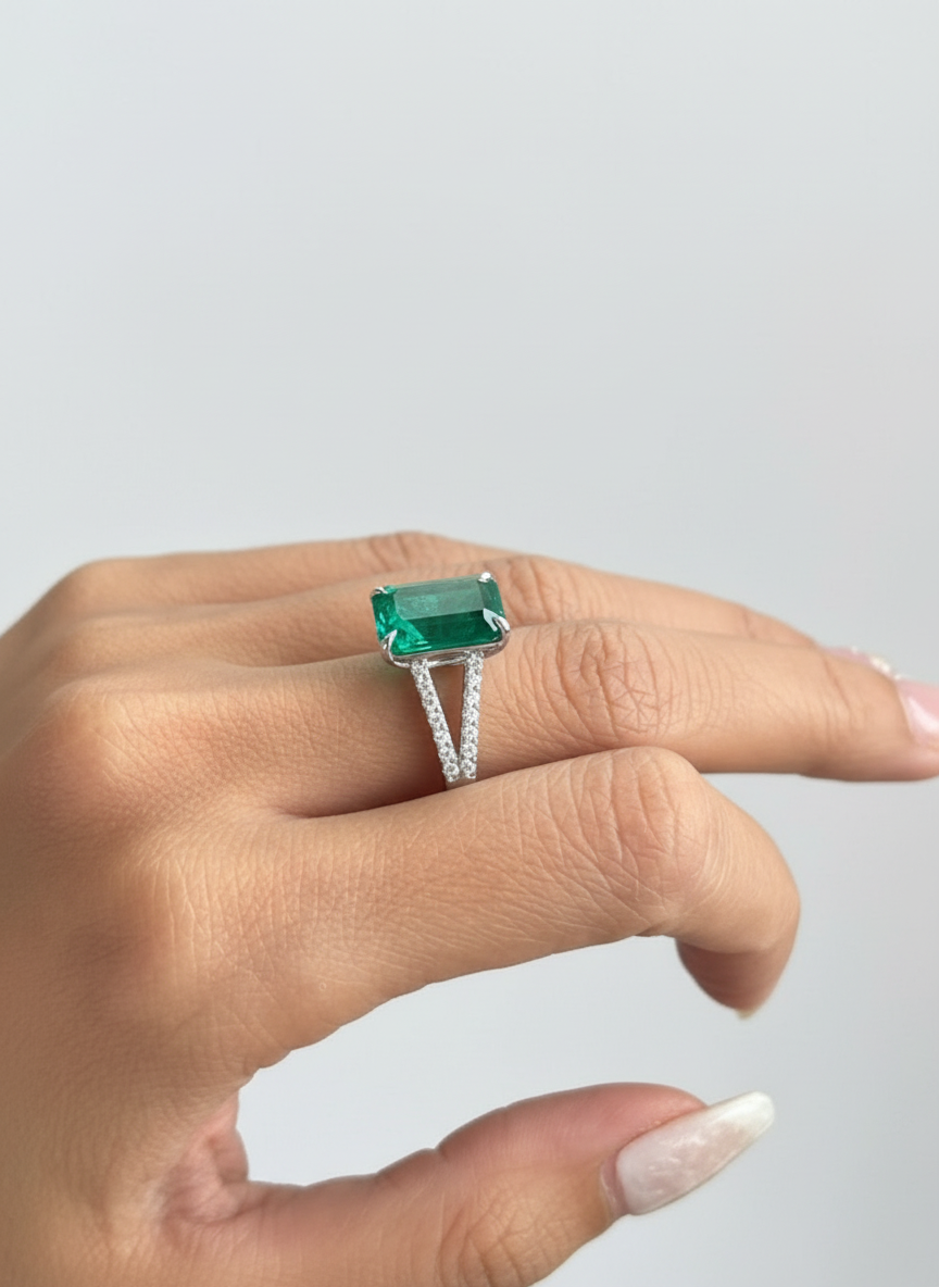 Statement Emerald Cocktail Ring