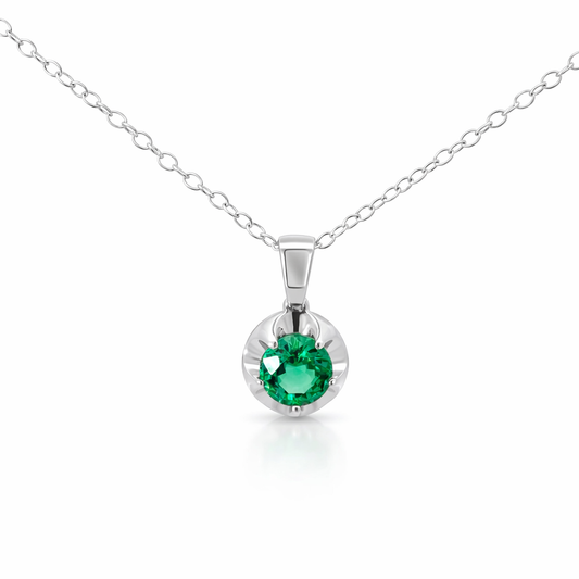 Round Emerald Pendant