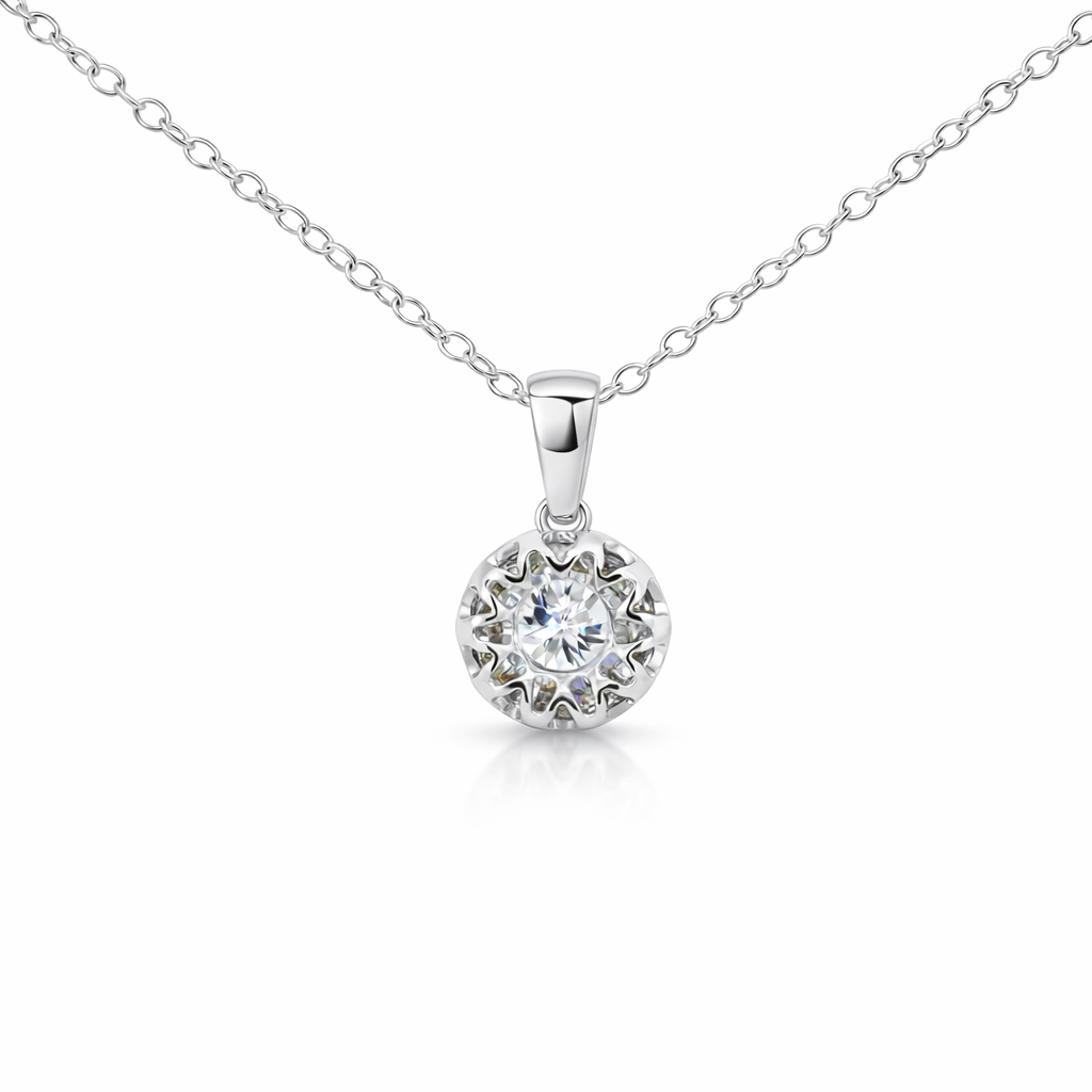 Round Moissanite Pendant