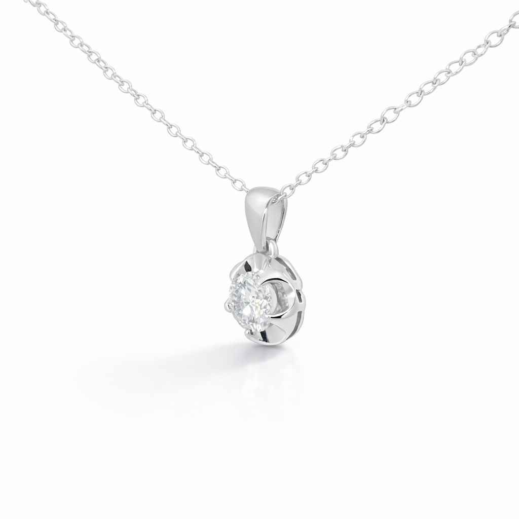 Round Moissanite Pendant