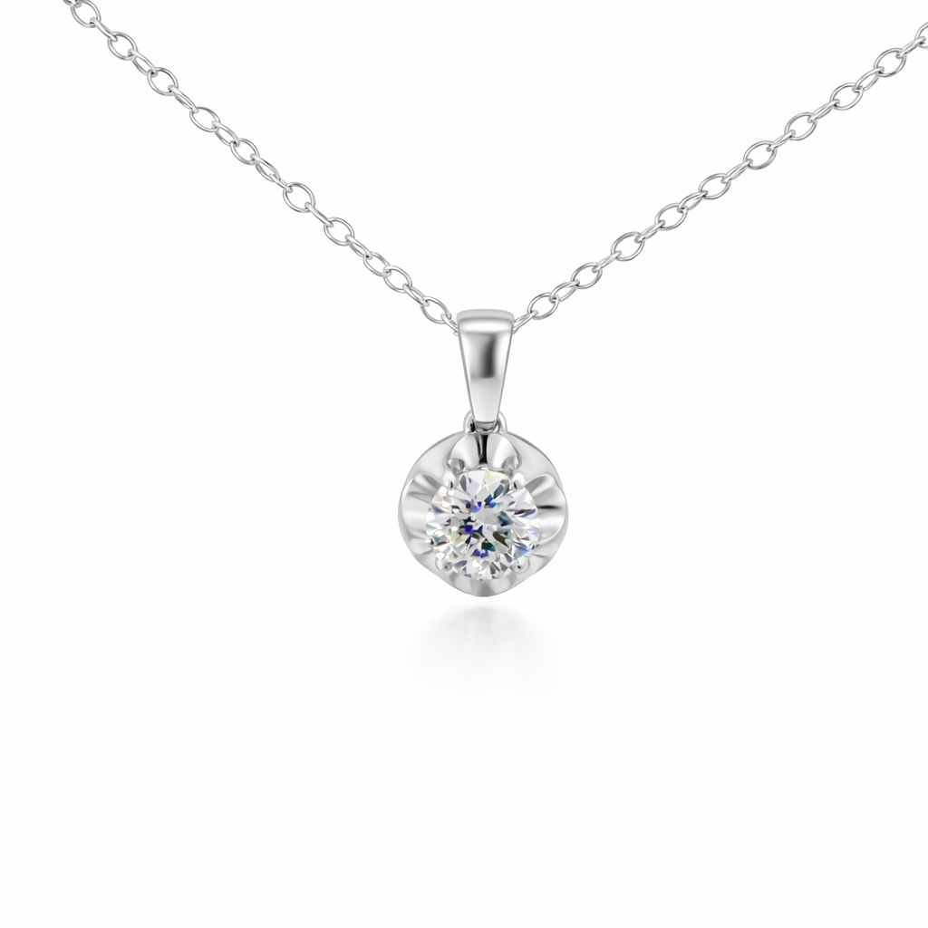 Round Moissanite Pendant