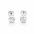 Bezel Moissanite Studs