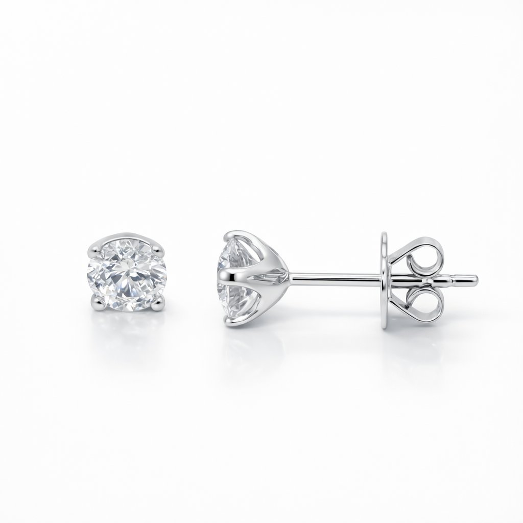 Modern Moissanite Studs