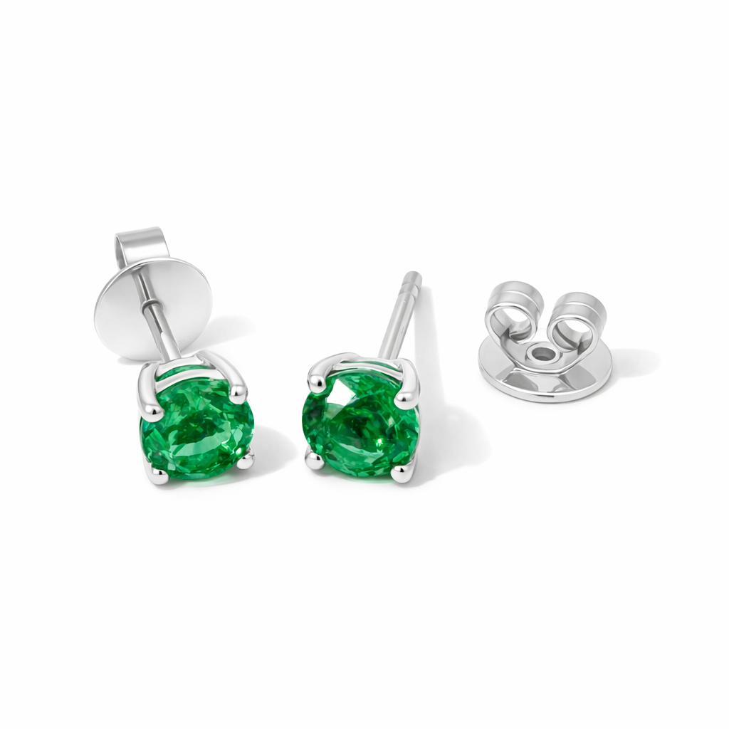Classic Emerald Studs