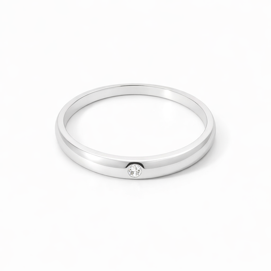 Delicate Bezel Diamond Band