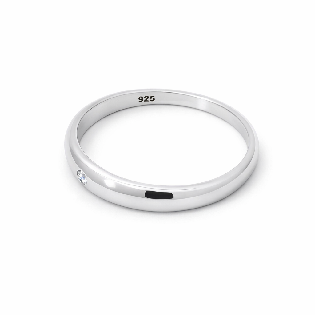 Delicate Bezel Diamond Band
