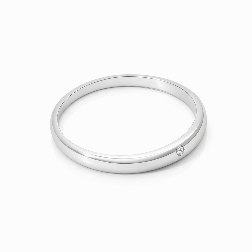 Delicate Bezel Diamond Band