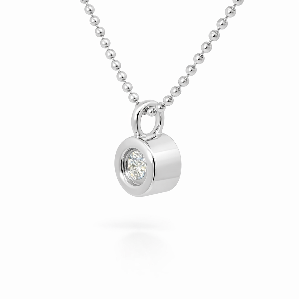 Bezel Diamond Pendant