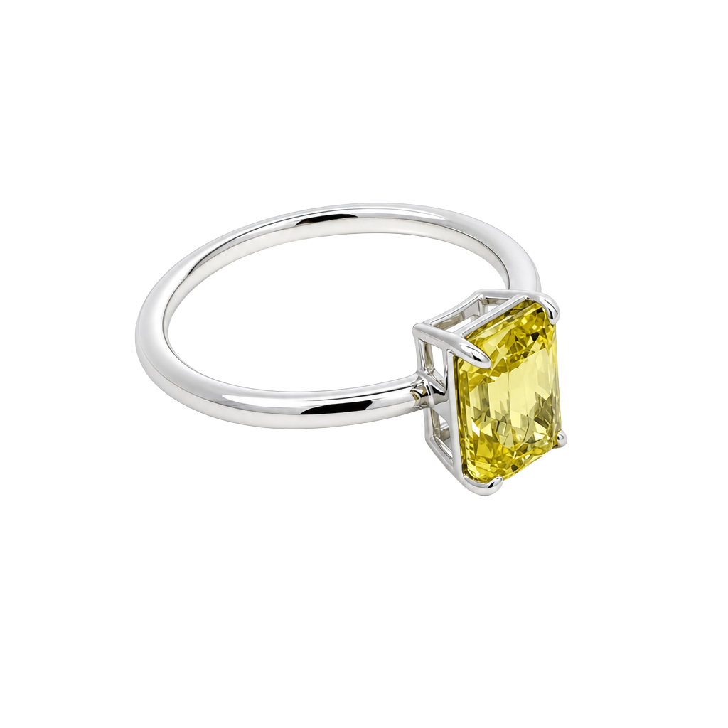 2.00ct Radiant Yellow Sapphire Ring