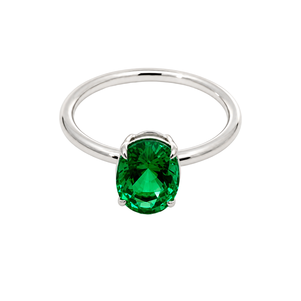 1.00ct+ Oval Emerald Ring
