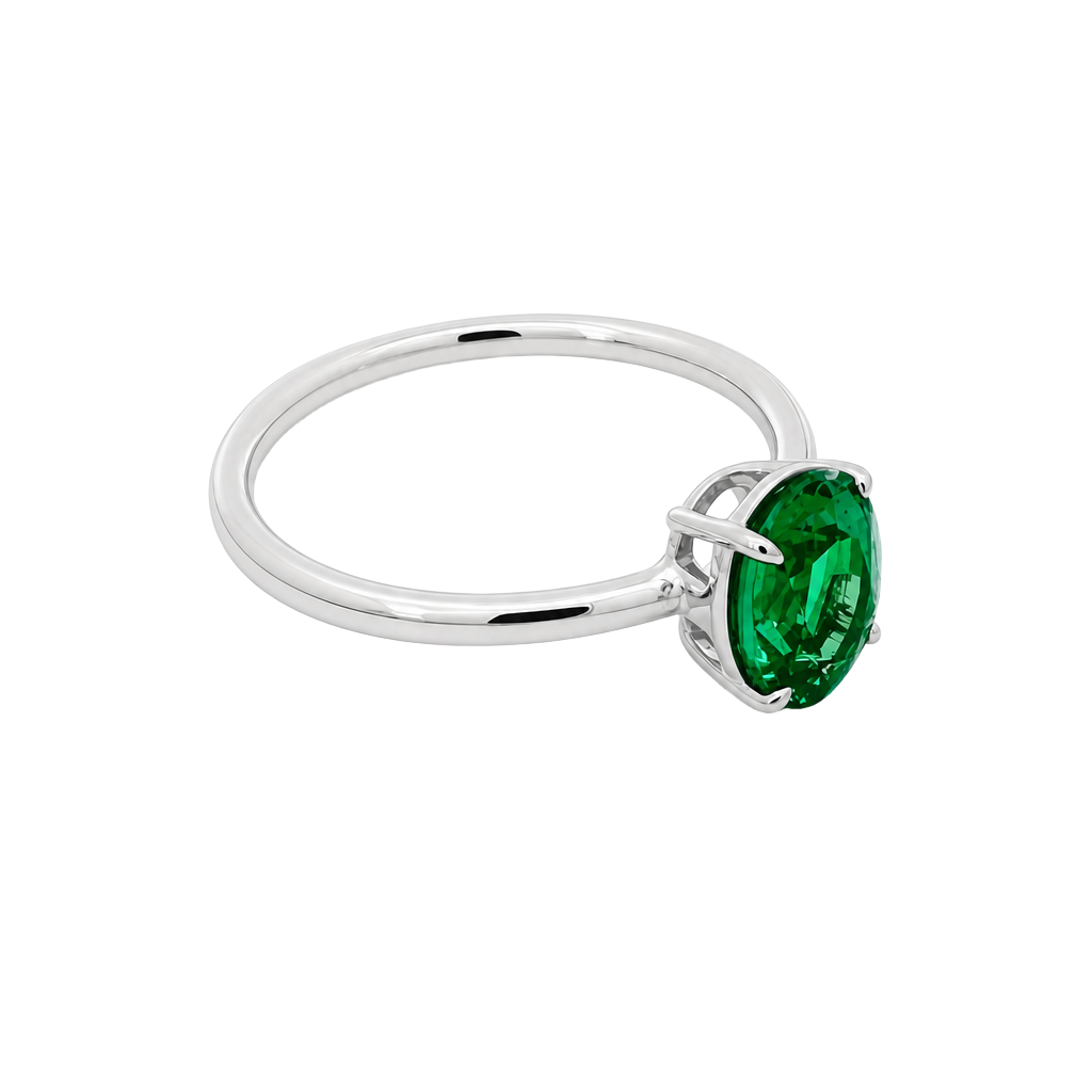 1.00ct+ Oval Emerald Ring