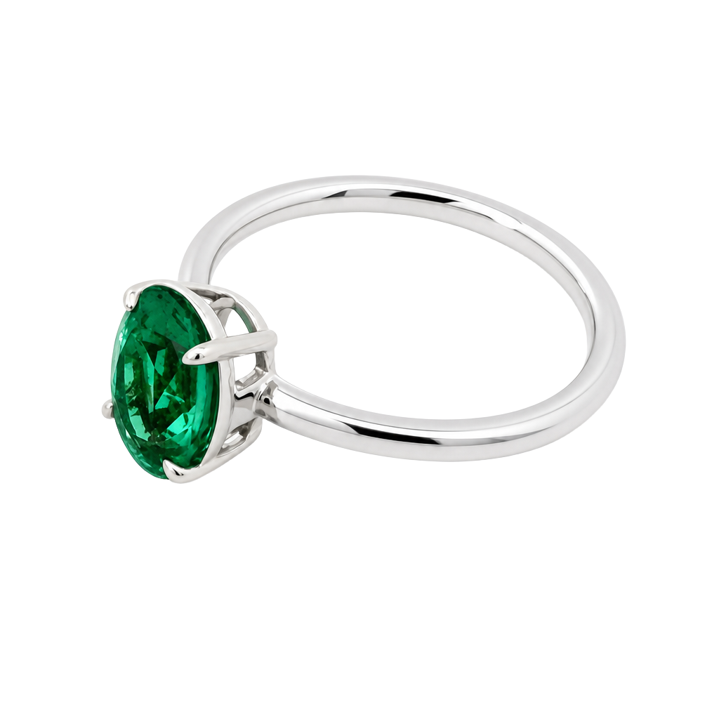 1.00ct+ Oval Emerald Ring