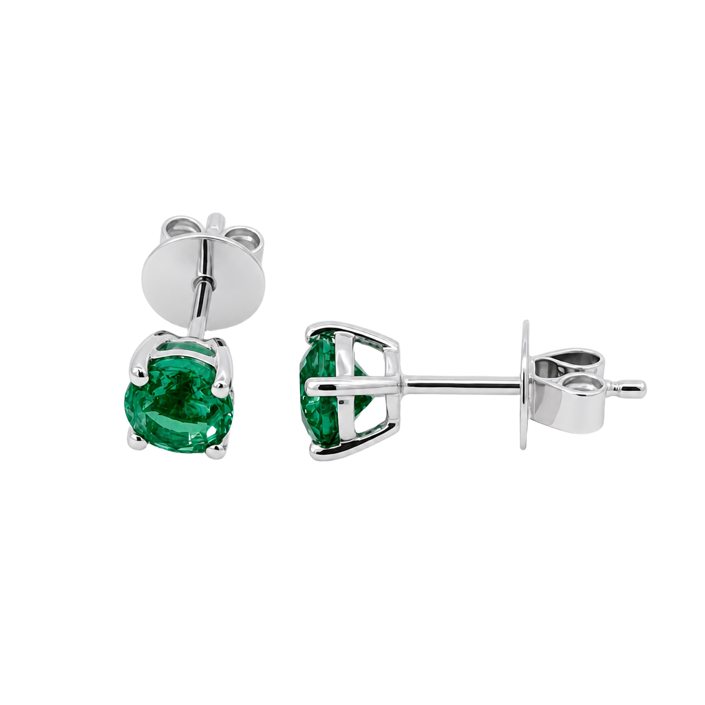 Classic Emerald Studs