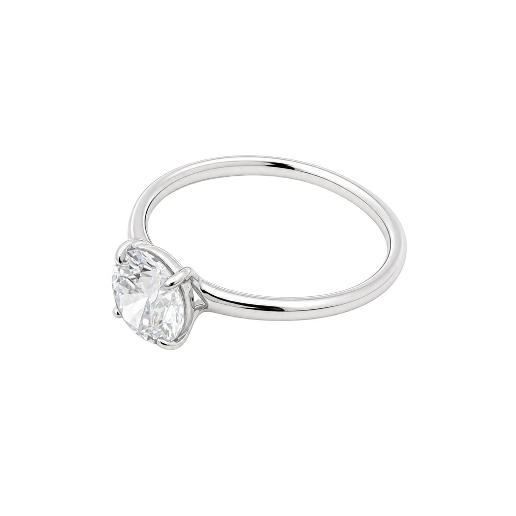 Floating Halo 1 Carat Round Lab Grown Diamond Ring