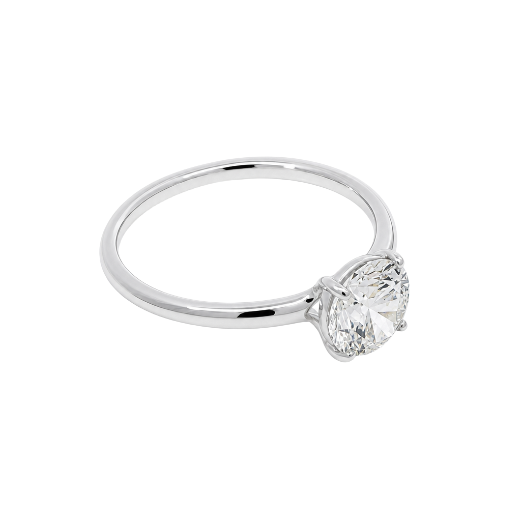 Floating Halo 1 Carat Round Lab Grown Diamond Ring