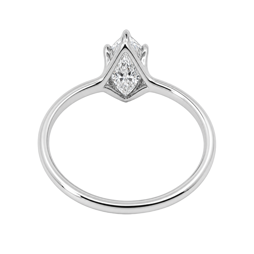 1 Carat Marquise Cut Lab Grown Diamond Floating Solitaire Ring